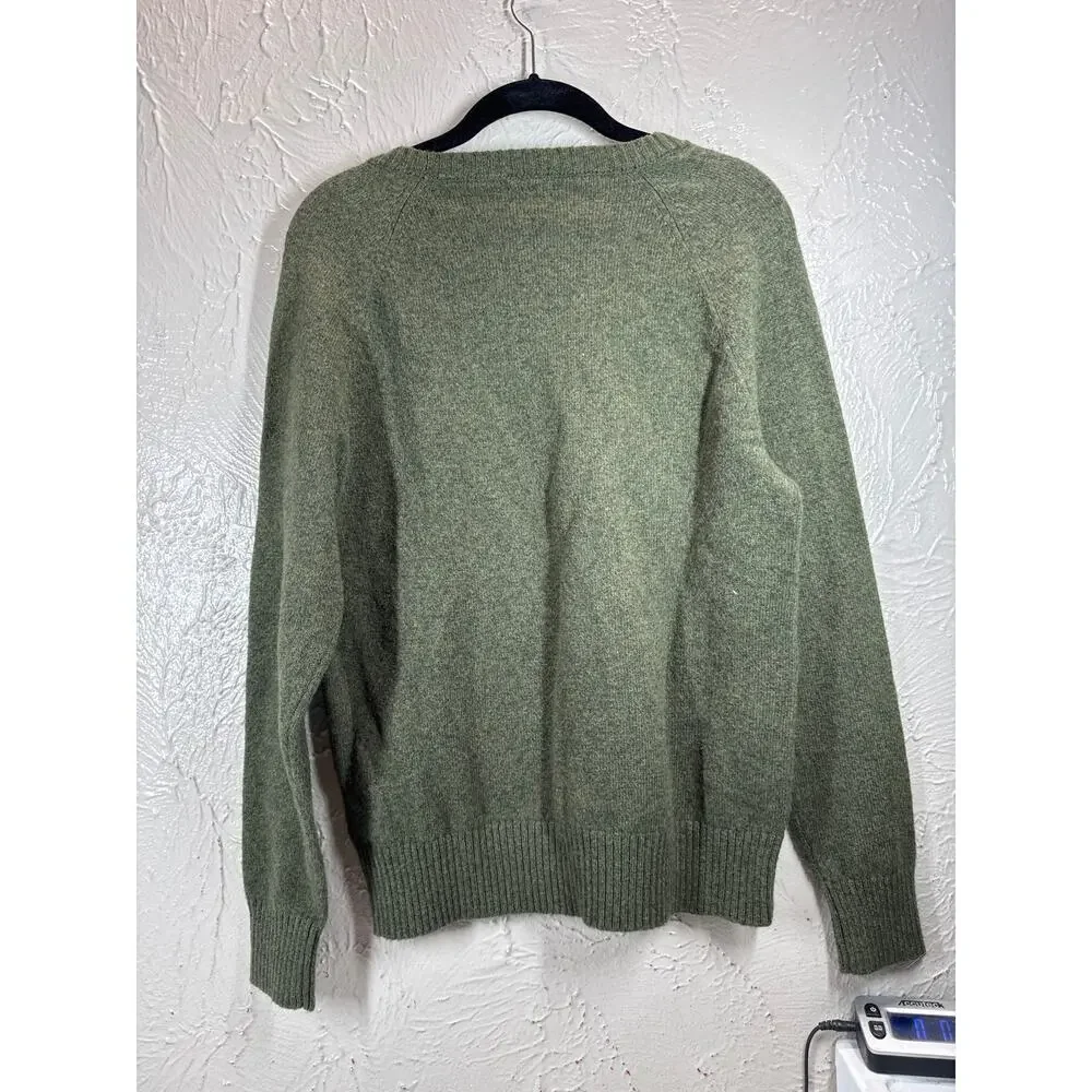 J.Crew Marled Olive Green Lambswool Blend Sweater Men's Size‎ Small NWT